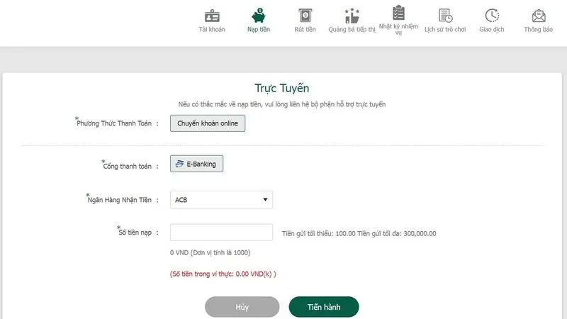 C&aacute;c bước r&uacute;t tiền tại trang game si&ecirc;u tốc v&agrave; kh&ocirc;ng mất ph&iacute;