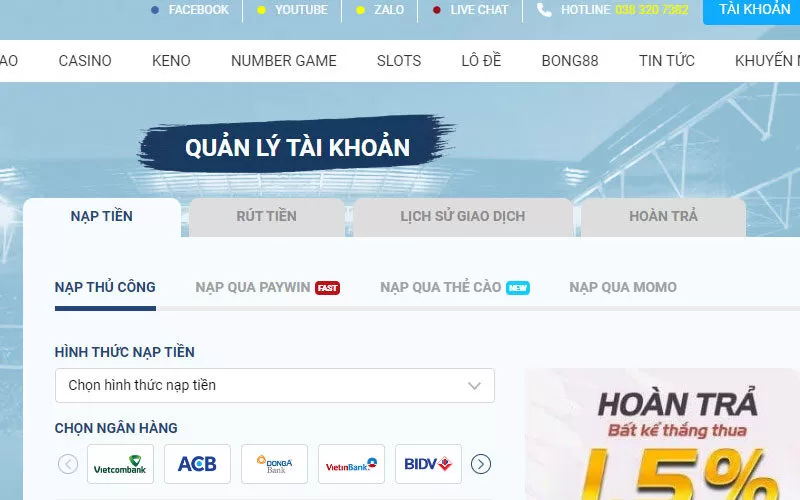 Nạp tiền si&ecirc;u nhanh v&agrave; si&ecirc;u tiết kiệm tại 8 live