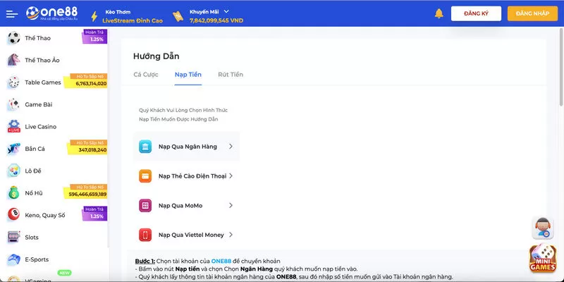 Nạp v&agrave; r&uacute;t tiền chỉ trong v&agrave;i ph&uacute;t ngắn ngủi