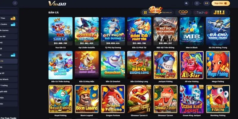 Sảnh bắn c&aacute; đổi thưởng Vin88